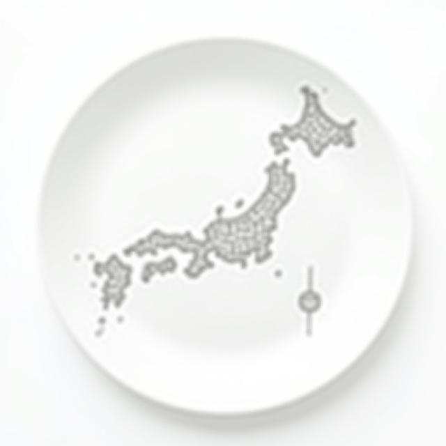 東京23区の地図が描かれた白い陶板